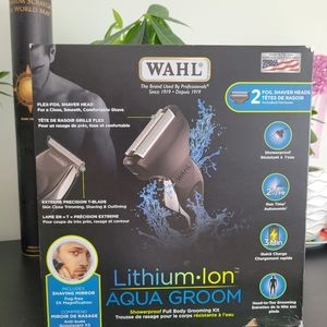 Brand New WAHL LITHIUM ION AQUA GROOM #3161Showerproof Head-to-Toe Grooming Kit